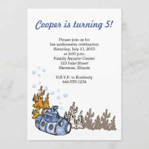 Invitation submersible de partie