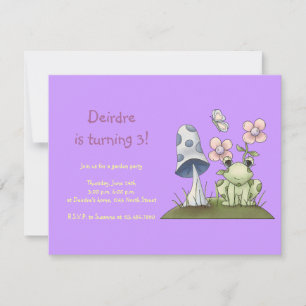 Invitation Substance de ressort · Grenouille et champignon