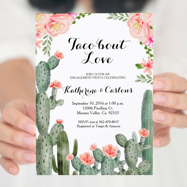 Invitation Succulent Taco Bout Love fiançailles (Créateur téléchargé)