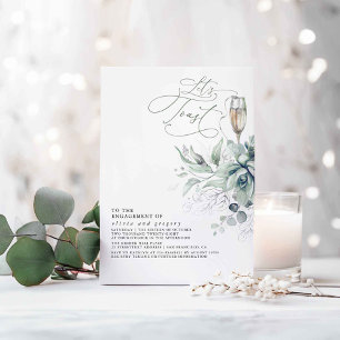 Invitation Succulent Verdure Argent Feuille