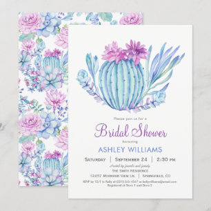 Invitation Succulente de douche nuptiale