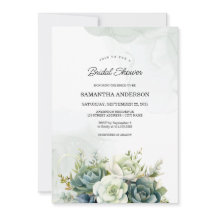 Succulents, roses blanches et Fête des mariées ver