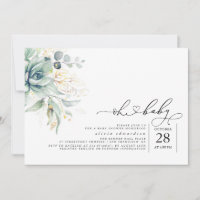 Succulents Verdure Oh Baby Baby shower