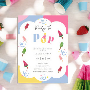 Invitation Sucette Colorée Prête à Éclater Baby Shower