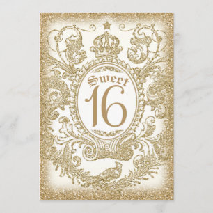 Invitation Sucré 16 fois en ivoire
