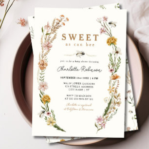 Invitation Sucré comme peut être Floral Baby shower Invitatio