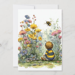 Invitation Sucré comme peut l'être une abeille   Bébé doré