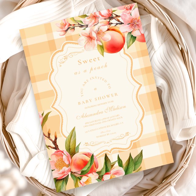 Invitation Sucré Comme Un Baby shower De Pêche (Créateur téléchargé)
