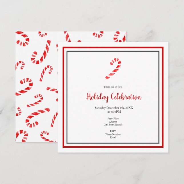 Invitation Sucre de canne aquarelle et Motif