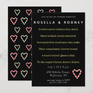 Invitation Sucre de canne Valentine Engagement Party Invitati