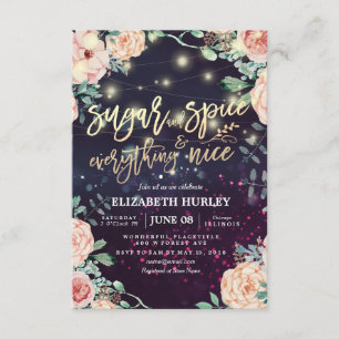 Invitation Sucre Floral & Épices & Tout Nice Baby shower