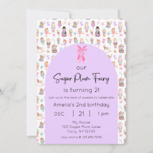 Invitation Sugar Plum Fairy Nutcracker Anniversaire Photo
