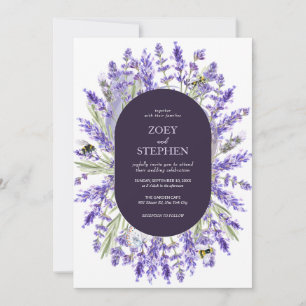 Invitation Suite Lavender   Mariage de printemps floral éléga