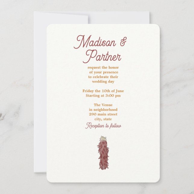 Invitation Suite Mariage Chili (Devant)