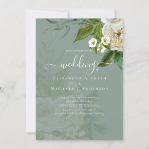 Invitation Suite Mariage Sublime - Roses Blanches