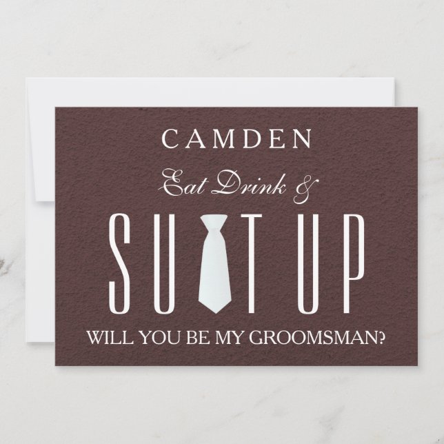 Invitation Suitup Seras-tu mon groom ? (Devant)