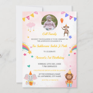 Invitation Sukhmani Sahib Path Invitation, 1er Anniversaire C