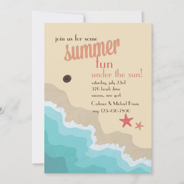 Invitation Summer Beach (Devant)