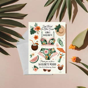 Invitation Summer Beach Bachelorette Tropicale Week-end