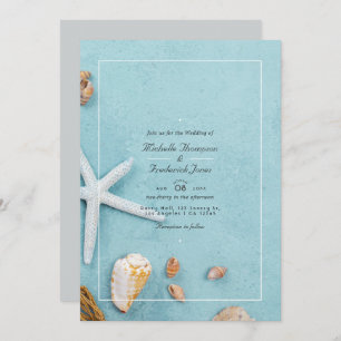 Invitation Summer Beach QR Code RSVP Mariage