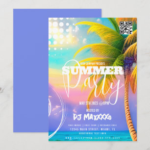 Invitation Summer DJ Event Beach Party Club Flyer C