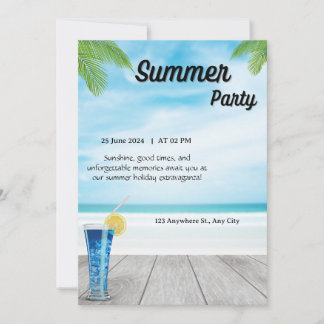 Invitation Summer Party Beach
