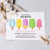 Summer Popsicle Crème de glace fête d'anniversaire