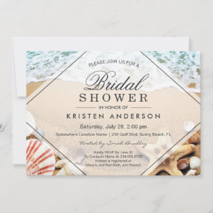 Invitation Summer Sandy Beach Starfish Seashell Fête des mari