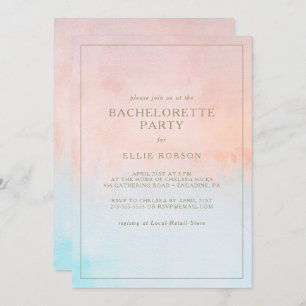 Invitation Summer Sunset Watercolor Bachelorte