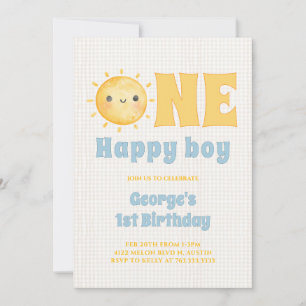 Invitation Sun Boy 1er anniversaire