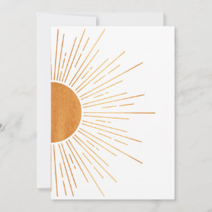 Invitation Sun Mid Century Art moderne Abstrait