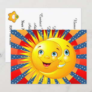 Invitation Sun Moon Stars