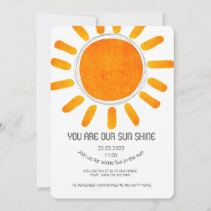 Invitation Sun Shine Kids party