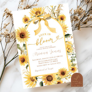 Invitation Sunflower Coquette Bow Love in Bloom Fête des mari
