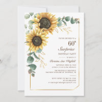 Sunflower Eucalyptus floral Script 60e anniversair