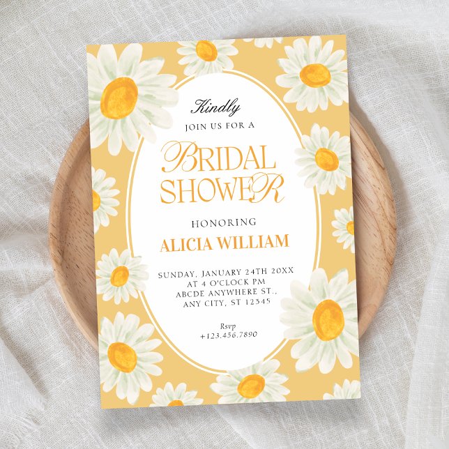 Invitation Sunflower Floral seamless pattern bridal shower (Créateur téléchargé)