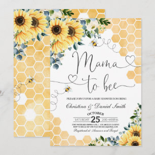 Invitation Sunflower Mama to Bee Baby shower