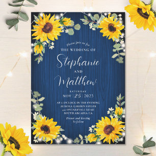 Invitation Sunflowers Babys Lumières de respiration Marine Ma