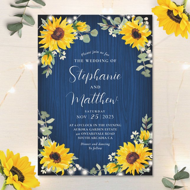 Invitation Sunflowers Babys Lumières de respiration Marine Ma (Créateur téléchargé)