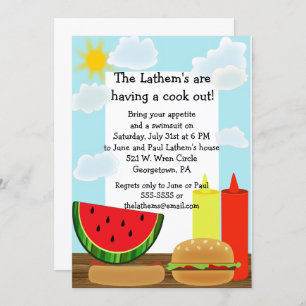 Invitation Sunny Cookout