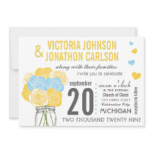 Sunny Yellow Sky Blue Floral Typographie moderne
