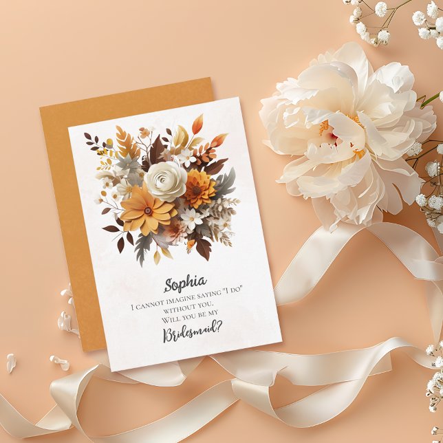 Invitation Sunset Autumn Florals Proposition de la servante (Créateur téléchargé)