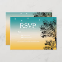 Sunset Beach Mariage de palmiers tropicaux