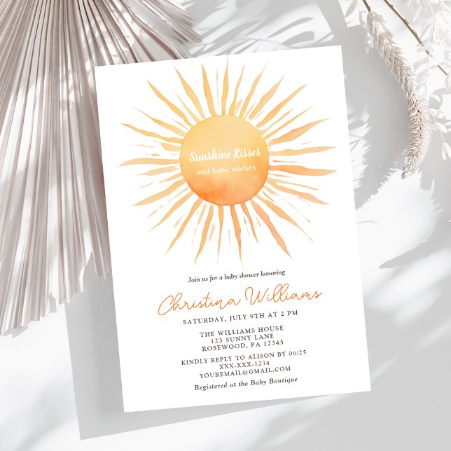 Invitation Sunshine Baby shower non sexiste (Créateur téléchargé)