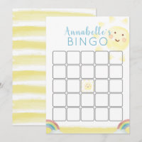 Sunshine Birthday Bingo Game Card