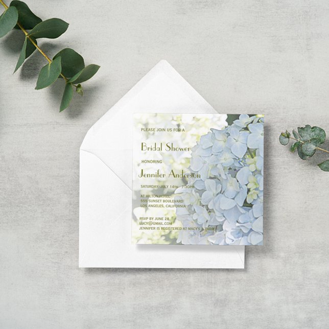 Invitation ©Sunshine Garden Hydrangeas Fête des mariées (Créateur téléchargé)