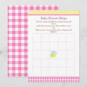 Invitation Sunshine & Lemonade Bingo rose et jaune