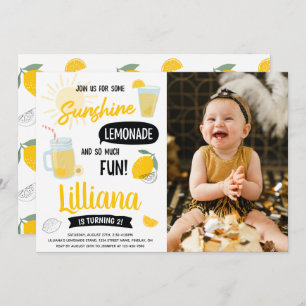Invitation Sunshine Lemonade & Fun N'Importe Quel Âge Photo A