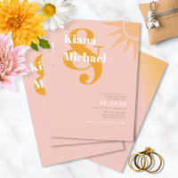 Sunshine Typography Mariage Pink Peach ID1048