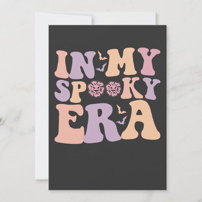 Invitation Super À Mon Époque Éffrayante Automne Halloween Gh (Devant)